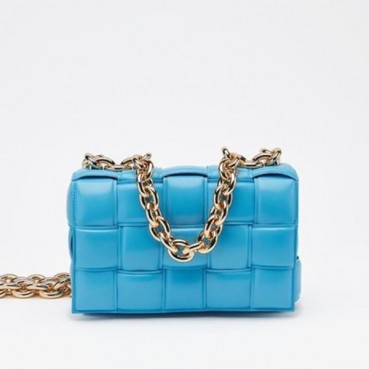 보테가베네타 여성용 블루 카세트백 - Womens Blue Cassette Bag 