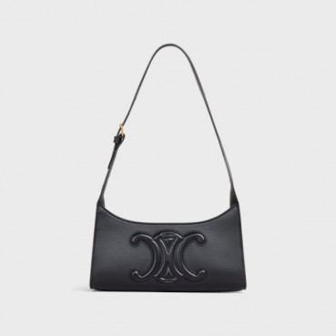 셀린느 여성 로고 블랙 숄더백 - Womens Black Shoulder Bag 