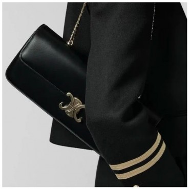 셀린느 여성 Triomphe 블랙 숄더백 - Womens Black Shoulder Bag 