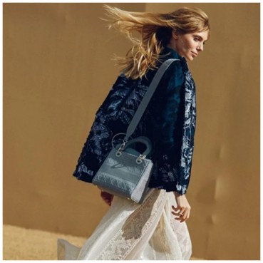 디올 여성 블루 레이디백 - Womens Blue Shoulder Bag 