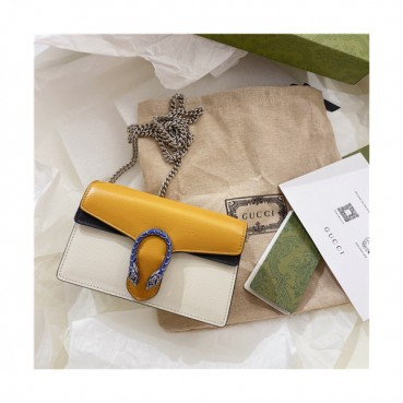 [럭셔리한]Gucci 2021 Mini GG Dionysus Shoulder Bag,16.5cm,GUB1326 - 구찌 2021 미니 GG 디오니서스 숄더백,16.5cm,옐로우+화이트
