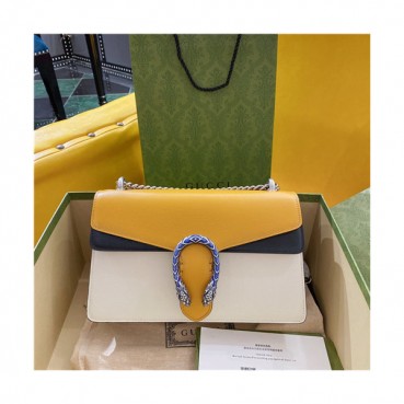 [럭셔리한]Gucci 2021 GG Dionysus Shoulder Bag,28cm,GUB1322 - 구찌 2021 GG 디오니서스 숄더백,28cm,옐로우+화이트
