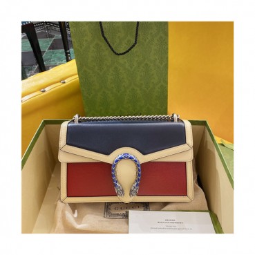[럭셔리한]Gucci 2021 GG Dionysus Shoulder Bag,28cm,GUB1321 - 구찌 2021 GG 디오니서스 숄더백,28cm,네이비+레드