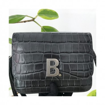 [발렌시아가]Balenciaga 2021 Women's Leather Shoulder Bag,19cm,BGB0653 - 발렌시아가 2021 여성용 레더 숄더백,19cm,블랙