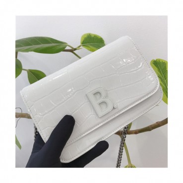 [발렌시아가]Balenciaga 2021 Women's Leather Shoulder Bag,19cm,BGB0649 - 발렌시아가 2021 여성용 레더 숄더백,19cm,화이트