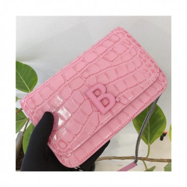 [발렌시아가]Balenciaga 2021 Women's Leather Shoulder Bag,19cm,BGB0648 - 발렌시아가 2021 여성용 레더 숄더백,19cm,핑크