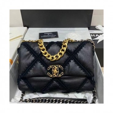 [럭셔리한]Chanel 2021 Women's Leather Shoulder bag,26cm,CHAB1714 - 샤넬 2021 여성용 레더 숄더백,26cm,블랙