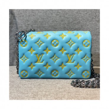 [럭셔리한]Louis Vuitton 2021 Women's Leather Shoulder Bag,20cm,LOUB2409 - 루이비통 2021 여성용 레더 숄더백,20cm,블루