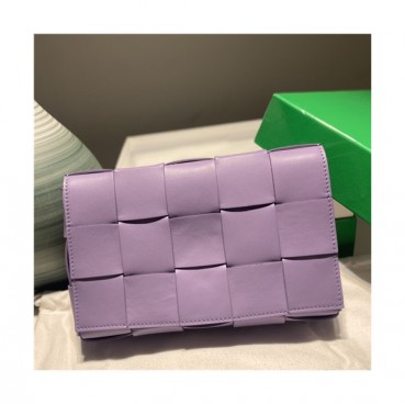 [보테가베네타]Bottega Veneta 2021 Women's Leather Shoulder Bag,23cm,BVB0649 - 보테가베네타 2021 여성용 레더 숄더백,23cm,퍼플