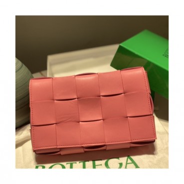 [보테가베네타]Bottega Veneta 2021 Women's Leather Shoulder Bag,23cm,BVB0647 - 보테가베네타 2021 여성용 레더 숄더백,23cm,핑크