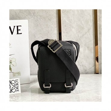 [로에베]Loewe 2021 Men's Leather Shoulder Bag,22cm,LOEB0528 - 로에베 2021 남성용 레더 숄더백,22cm,블랙