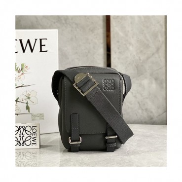 [로에베]Loewe 2021 Men's Leather Shoulder Bag,22cm,LOEB0527 - 로에베 2021 남성용 레더 숄더백,22cm,닥크그레이