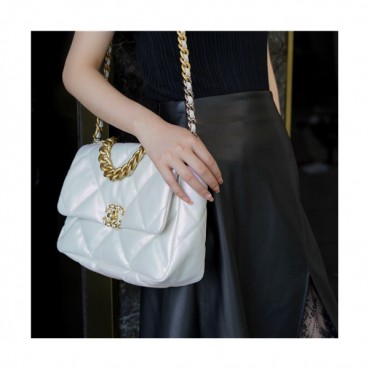 [블링블링]Chanel 2021 Women's Leather Shoulder Bag,30cm,CHAB1700 - 샤넬 2021 여성용 레더 숄더백,30cm,화이트