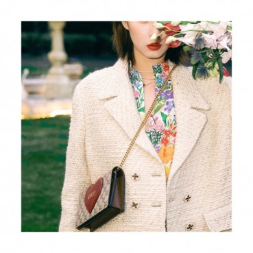 [러블리]Gucci 2021 Women's LOVE Leather Shoulder Bag,20cm,GUB1305 - 구찌 2021 여성용 LOVE 레더 숄더백,20cm,베이지