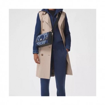 [버버리]Burberry 2021 Women's Denim Shoulder Bag,25cm,BURB0552 - 버버리 2021 여성용 데님 숄더백,25cm,네이비