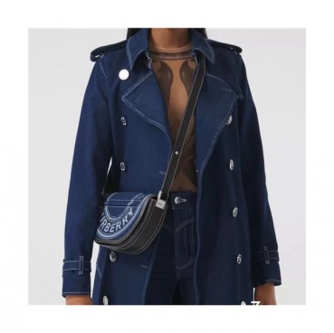 [버버리]Burberry 2021 Women's  Denim Shoulder Bag,26cm,BURB0550 - 버버리 2021 여성용 데님 숄더백,26cm,네이비