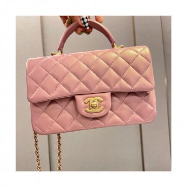 [러블리한]Chanel 2021 Women's Classic Flap Handle Bag/Shoulder Bag,20cm,CHAB1677 - 샤넬 2021 여성용 클래식 플랩 핸들백/숄더백,20cm,핑크