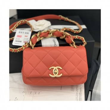[샤넬]Chanel 2021 Women's Leather Shoulder Bag,19cm,CHAB1672 - 샤넬 2021 여성용 레더 숄더백,19cm,레드