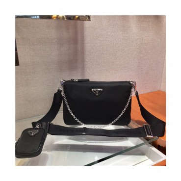 Prada 2021 Mn/Wm Nylon Shoulder Bag,24cm,2VH113,PRAB0386 - 프라다 2021 남여공용 나일론 숄더백,24cm,블랙