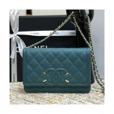 Chanel 2021 Women's Leather Chain Shoulder Bag,19.5cm,CHAB1659 - 샤넬 2021 여성용 레더 체인 숄더백,19.5cm,블루