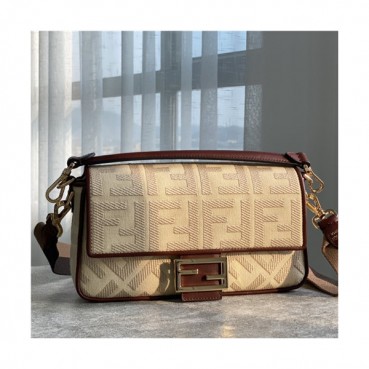 [트랜디한]Fendi 2021 Baguette Shoulder Bag,26cm,FENB0665 - 펜디 2021 바게트 숄더백,26cm,베이지