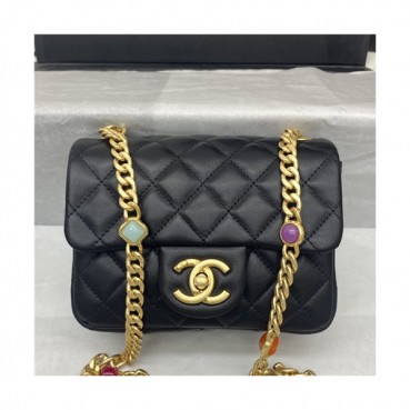 [샤넬]Chanel 2021 Women's Leather Shouder bag,17cm - 샤넬 2021 여성용 레더 숄더백,17cm,CHAB1642,블랙