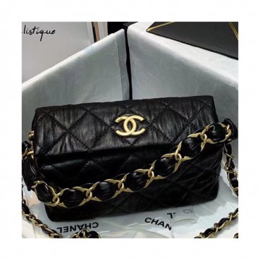 [샤넬]Chanel 2021 Women's Leather Shouder bag,19cm - 샤넬 2021 여성용 레더 숄더백,19cm,CHAB1639,블랙