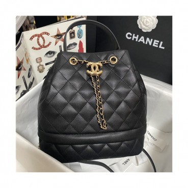 [샤넬]Chanel 2021 Women's Leather Bucket Shoulder Bag,24cm - 샤넬 2021 여성용 레더 버킷 숄더백,24cm,CHAB1632,블랙