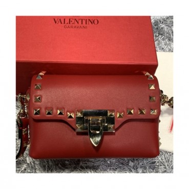 [발렌티노]Valentino 2021 Lockstead Shoulder Bag,16.5cm - 발렌티노 2021 락스터드 숄더백,16.5cm,VTB1077,블랙