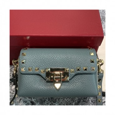 [발렌티노]Valentino 2021 Lockstead Shoulder Bag,16.5cm - 발렌티노 2021 락스터드 숄더백,16.5cm,VTB1076,블루