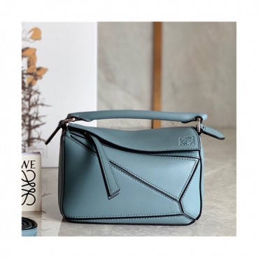 [로에베]Loewe 2021 Women's Puzzle Mini Tote Shoulder Bag,18cm - 로에베 2021 여성용 퍼즐 미니 토트 숄더백,18cm,LOEB0511,스카이블루