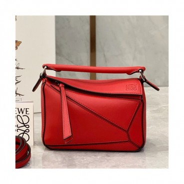 [로에베]Loewe 2021 Women's Puzzle Mini Tote Shoulder Bag,18cm - 로에베 2021 여성용 퍼즐 미니 토트 숄더백,18cm,LOEB0508,레드