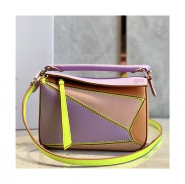 [로에베]Loewe 2021 Women's Puzzle Mini Tote Shoulder Bag,18cm - 로에베 2021 여성용 퍼즐 미니 토트 숄더백,18cm,LOEB0507,퍼플