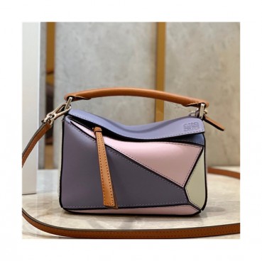 [로에베]Loewe 2021 Women's Puzzle Mini Tote Shoulder Bag,18cm - 로에베 2021 여성용 퍼즐 미니 토트 숄더백,18cm,LOEB0502,퍼플