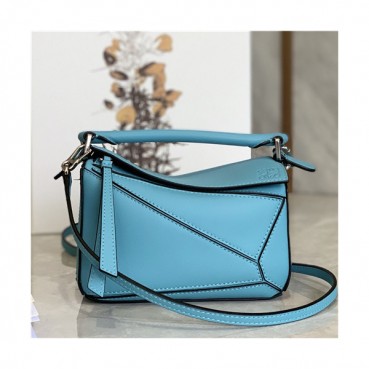 [로에베]Loewe 2021 Women's Puzzle Mini Tote Shoulder Bag,18cm - 로에베 2021 여성용 퍼즐 미니 토트 숄더백,18cm,LOEB0497,블루