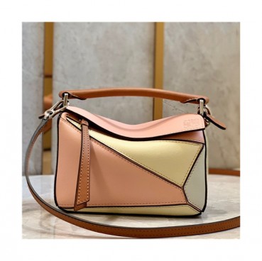 [로에베]Loewe 2021 Women's Puzzle Mini Tote Shoulder Bag,18cm - 로에베 2021 여성용 퍼즐 미니 토트 숄더백,18cm,LOEB0496,핑크