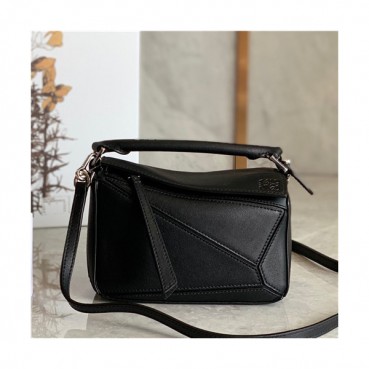 [로에베]Loewe 2021 Women's Puzzle Mini Tote Shoulder Bag,18cm - 로에베 2021 여성용 퍼즐 미니 토트 숄더백,18cm,LOEB0493,블랙