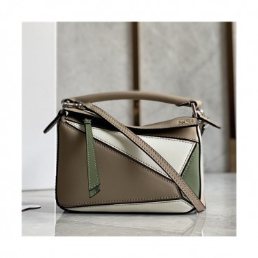 [로에베]Loewe 2021 Women's Puzzle Mini Tote Shoulder Bag,18cm - 로에베 2021 여성용 퍼즐 미니 토트 숄더백,18cm,LOEB0491,카키