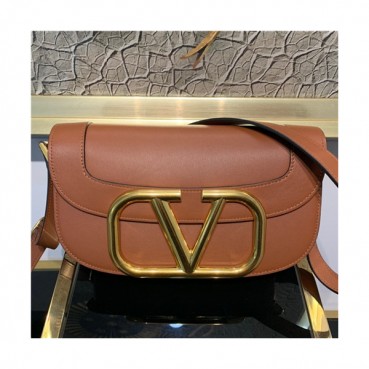 [발렌티노]Valentino 2021 Women's Garavani Supervee Shoulder Bag,26cm - 발렌티노 2021 여성용 가바니 슈퍼비 숄더백,26cm,VTB1053,브라운