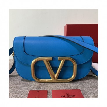 [발렌티노]Valentino 2021 Women's Garavani Supervee Shoulder Bag,26cm - 발렌티노 2021 여성용 가바니 슈퍼비 숄더백,26cm,VTB1050,블루