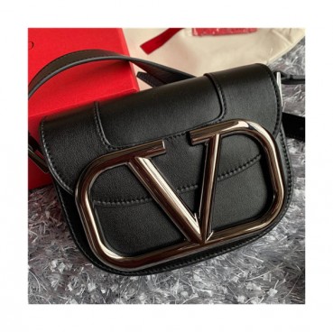 [발렌티노]Valentino 2021 Women's Garavani Supervee Shoulder Bag,18cm - 발렌티노 2021 여성용 가바니 슈퍼비 숄더백,18cm,VTB1047,블랙