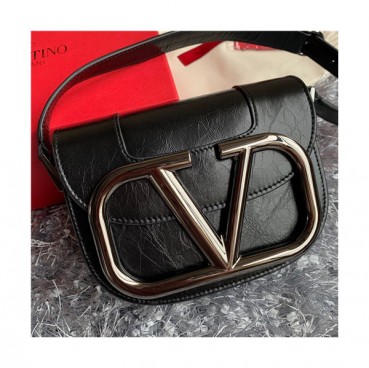 [발렌티노]Valentino 2021 Women's Garavani Supervee Shoulder Bag,18cm - 발렌티노 2021 여성용 가바니 슈퍼비 숄더백,18cm,VTB1046,블랙