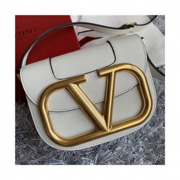 [발렌티노]Valentino 2021 Women's Garavani Supervee Shoulder Bag,18cm - 발렌티노 2021 여성용 가바니 슈퍼비 숄더백,18cm,VTB1044,화이트
