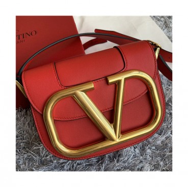 [발렌티노]Valentino 2021 Women's Garavani Supervee Shoulder Bag,18cm - 발렌티노 2021 여성용 가바니 슈퍼비 숄더백,18cm,VTB1041,레드