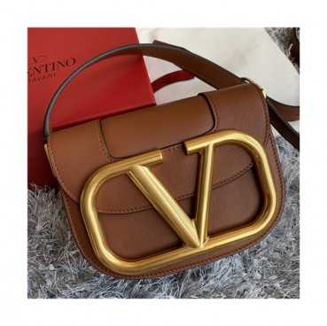 [발렌티노]Valentino 2021 Women's Garavani Supervee Shoulder Bag,18cm - 발렌티노 2021 여성용 가바니 슈퍼비 숄더백,18cm,VTB1040,브라운