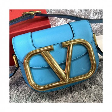 [발렌티노]Valentino 2021 Women's Garavani Supervee Shoulder Bag,18cm - 발렌티노 2021 여성용 가바니 슈퍼비 숄더백,18cm,VTB1037,블루