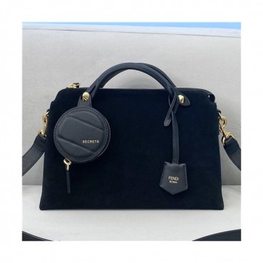 [펜디]Fendi 2021 Women's Leather Tote Shoulder Bag,28cm - 펜디 2021 여성용 레더 토트 숄더백,28cm,FENB0638,블랙