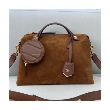 [펜디]Fendi 2021 Women's Leather Tote Shoulder Bag,28cm - 펜디 2021 여성용 레더 토트 숄더백,28cm,FENB0634,브라운