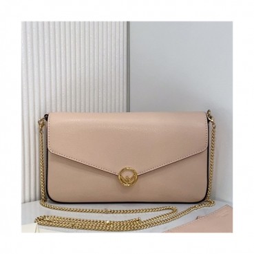 [펜디]Fendi 2021 Women's Leather Shoulder Bag,21cm - 펜디 2021 여성용 레더 숄더백,21cm,FENB0632,베이지