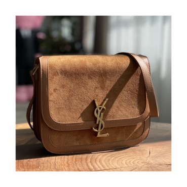 [입생로랑]Saint Laurent 2021 Women's Leather Shoulder Bag,22cm - 입생로랑 2021 여성용 레더 숄더백,22cm,SLB0624,카멜